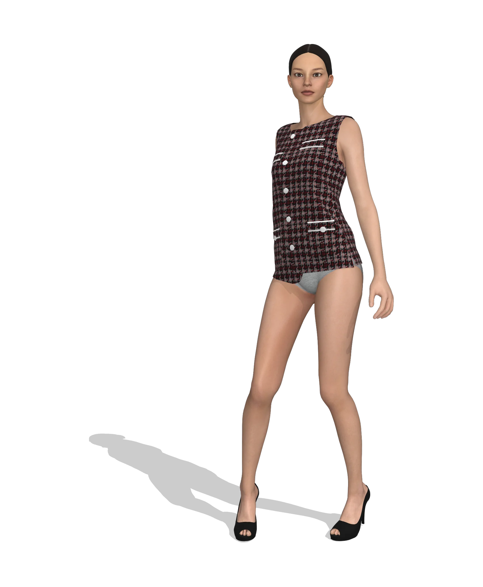 KDscion p77 sleeveless asymmetric jacket